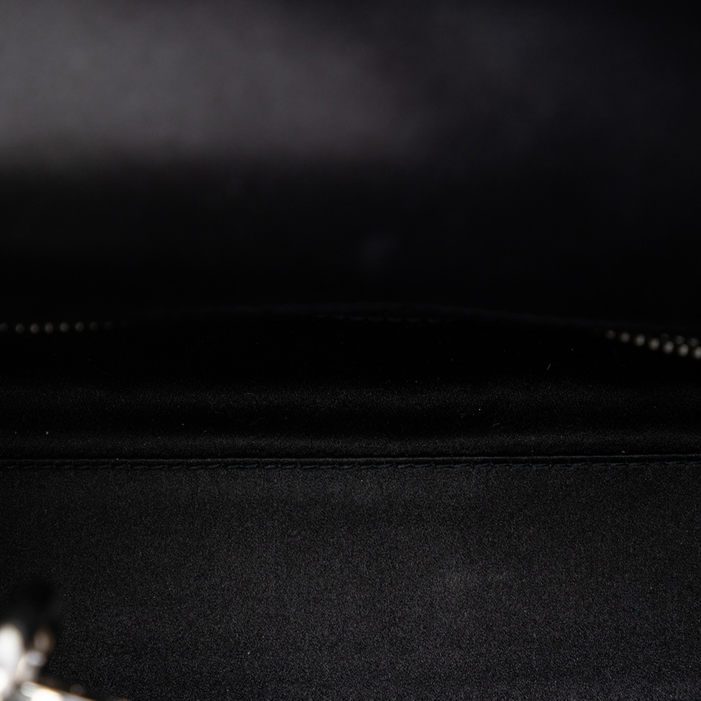 Pre-Loved Dior Mini Satin Cannage Crystal Embellished Lady Dior - Picture 4 of 7